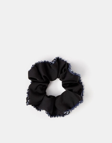 Metallic Bead Hair Scrunchie, , large