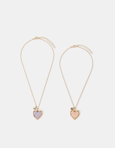 2-Pack Girls Friendship Locket Necklaces, , large