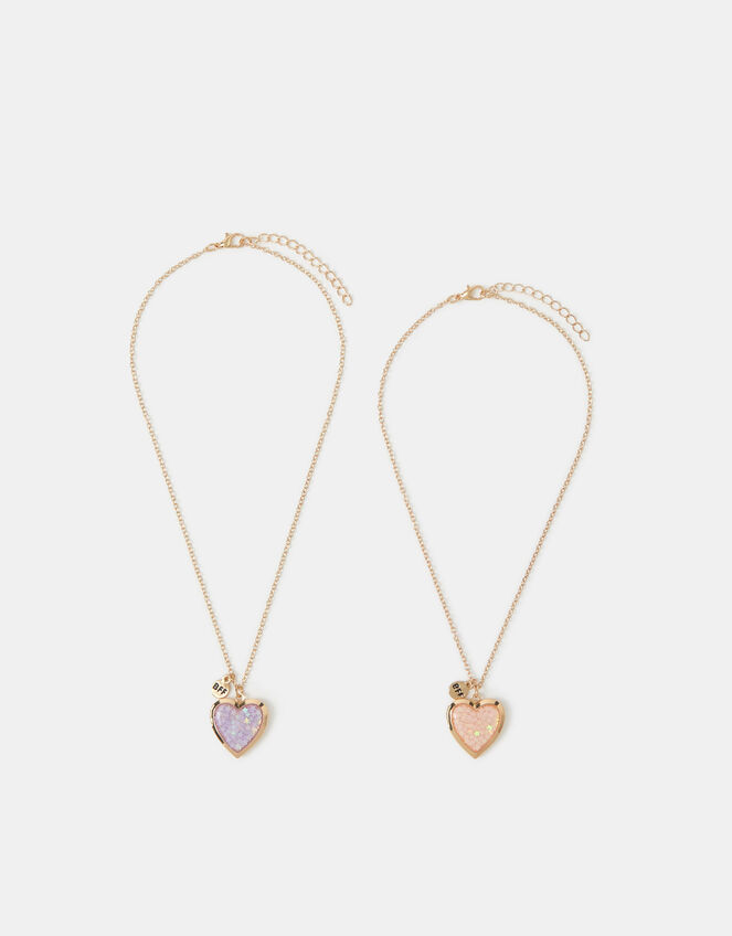 2-Pack Girls Friendship Locket Necklaces, , large