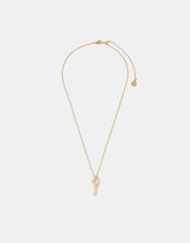 14ct Gold-Plated Key Pendant Necklace, , large