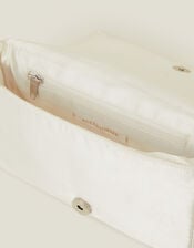 Bridal Pearl Bow Clutch Bag, , large