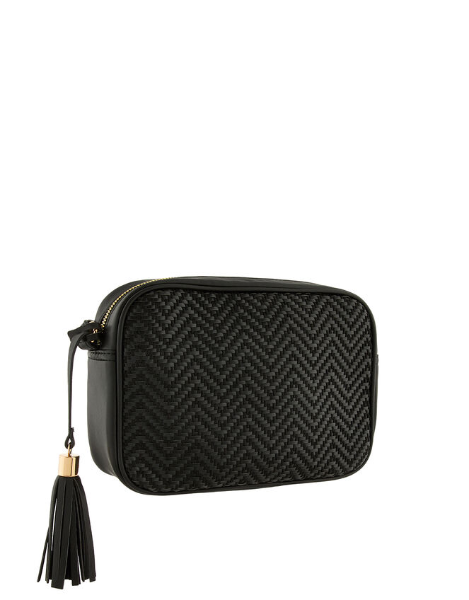 Weave Textile Camera Bag, Black (BLACK), large