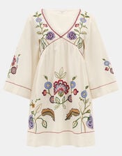 Embroidered Mini Cover Up, Ivory (IVORY), large
