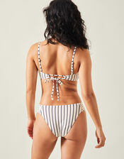 Polka Dot Bandeau Bikini Top, Ivory (IVORY), large