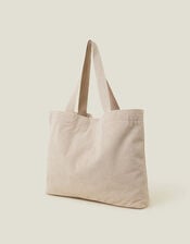 Corduroy Shopper Bag, Cream (CREAM), large