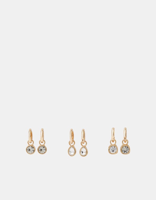 3-Pack Teardrop Hoop Earrings , , large