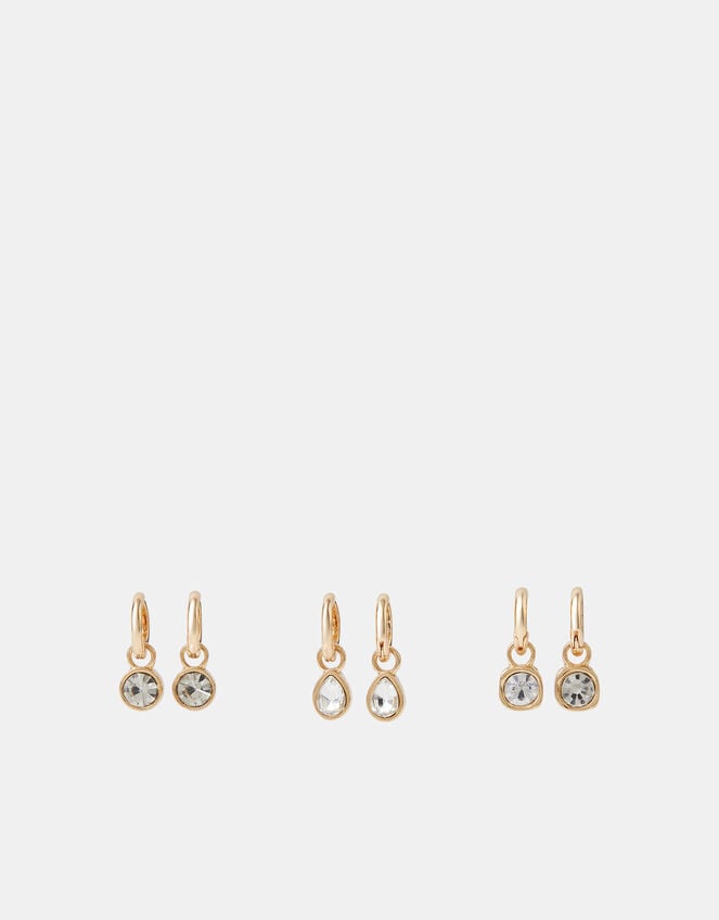 3-Pack Teardrop Hoop Earrings , , large