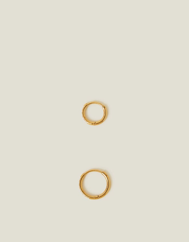 14ct Gold Plated Surgical Steel Clicker Hoops, , large
