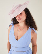 Flower Statement Disc Fascinator, Pink (PALE PINK), large