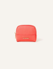 Soft Crescent Coin Purse, Orange (CORAL), large