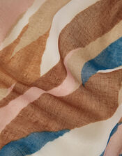 Brush Stroke Print Scarf, , large