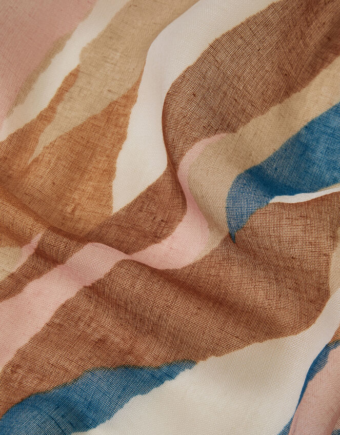 Brush Stroke Print Scarf, , large
