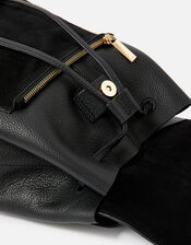 Maggie Leather Backpack , Black (BLACK), large