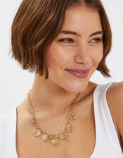 Celestial Charm Necklace Gold, , large