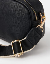 Webbing Strap Small Crossbody Bag, Black (BLACK), large
