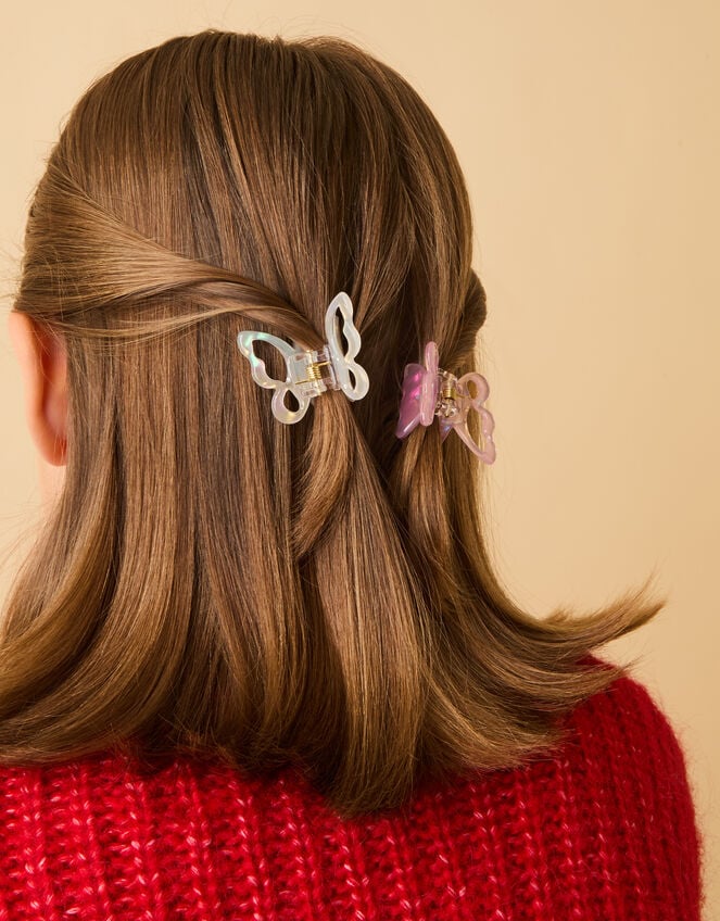 2-Pack Girls Butterfly Claw Clips, , large