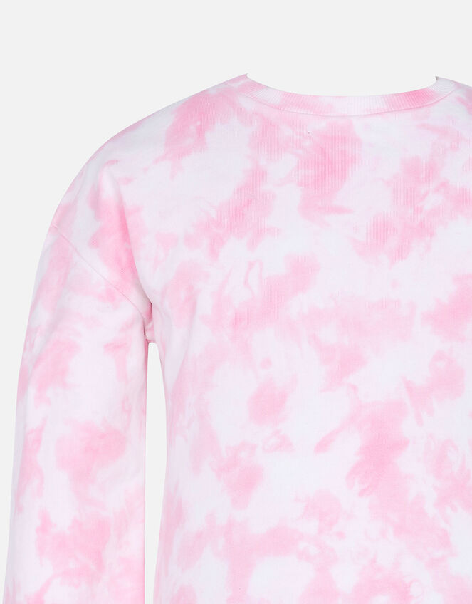Girls Tie Dye Sweatshirt, Pink (PINK), large