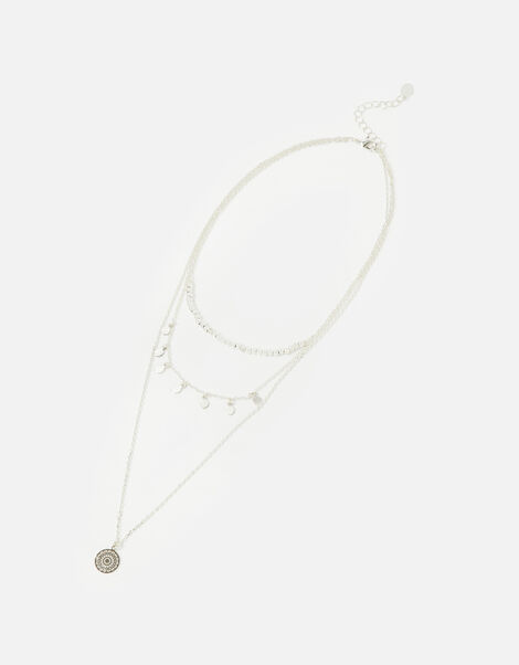 Filigree Drop Detail Layered Necklace, , large