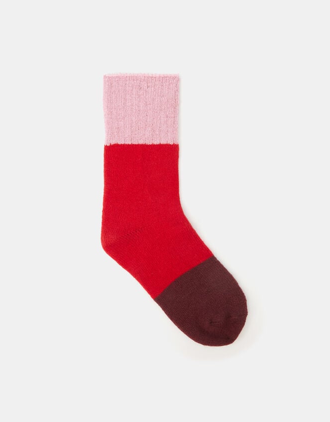 Colourblock Cosy Socks, , large