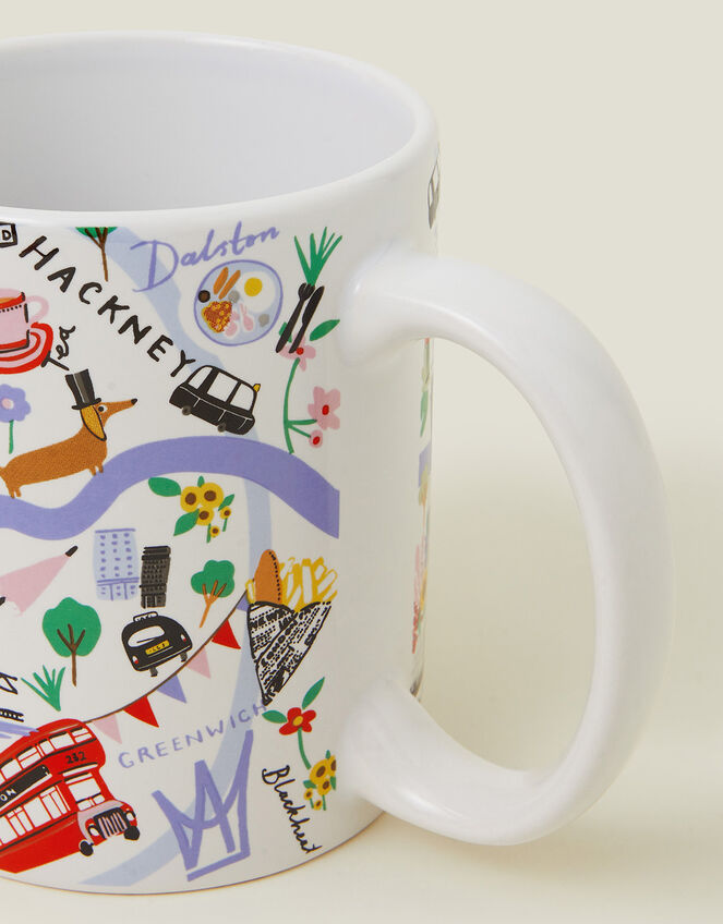 London Map Print Mug, Multi (PASTEL MULTI), large