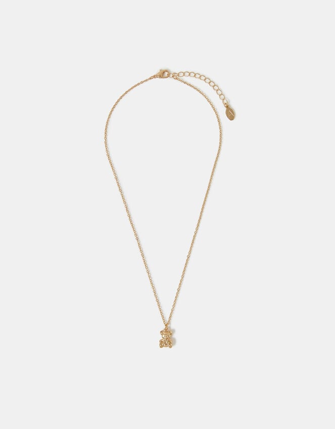 Teddy Bear Pendant Necklace, , large