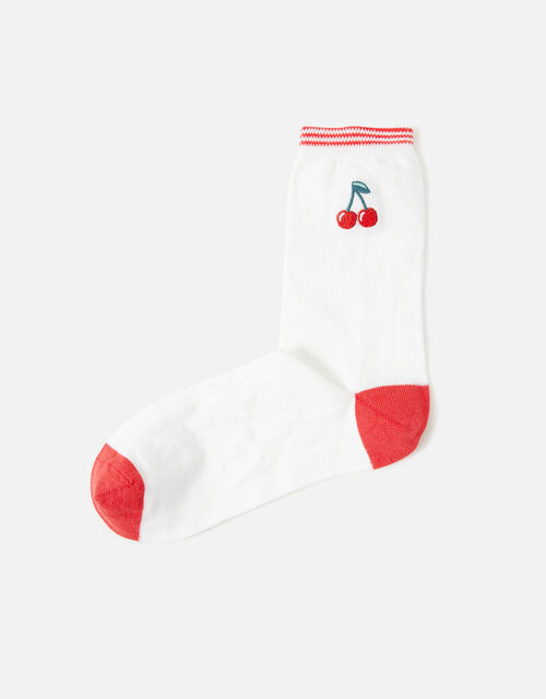 Cherry Embroidery Socks`, , large