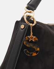 Tort Initial Bag Charm, Brown (TORT), large