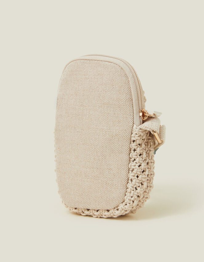 Macrame Phone Bag, Cream (CREAM), large