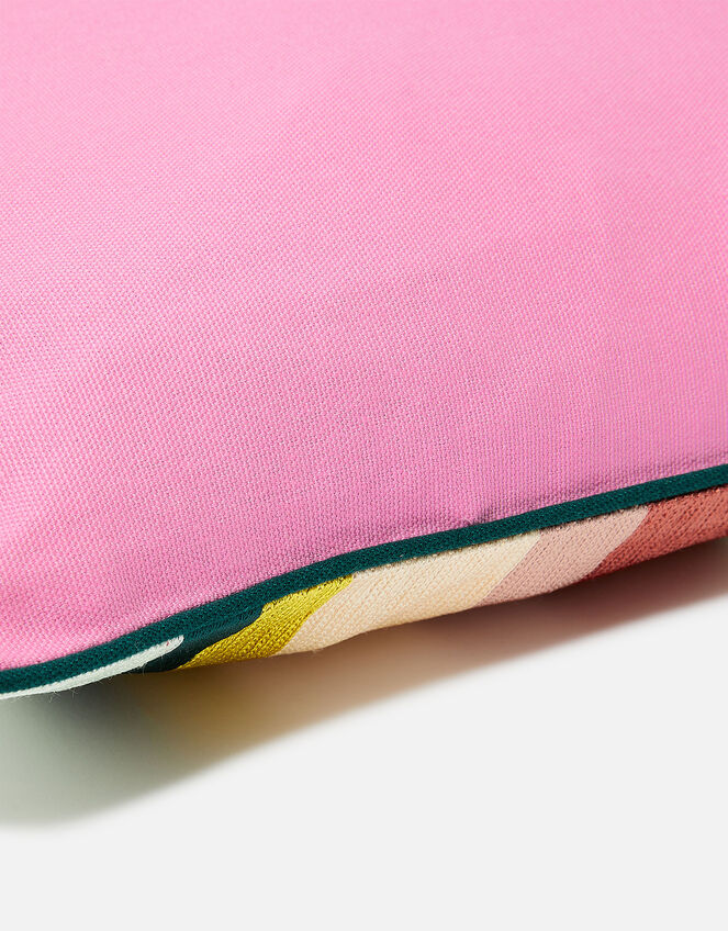 Multi Stripe Embroidered Rectangle Cushion Cover, , large