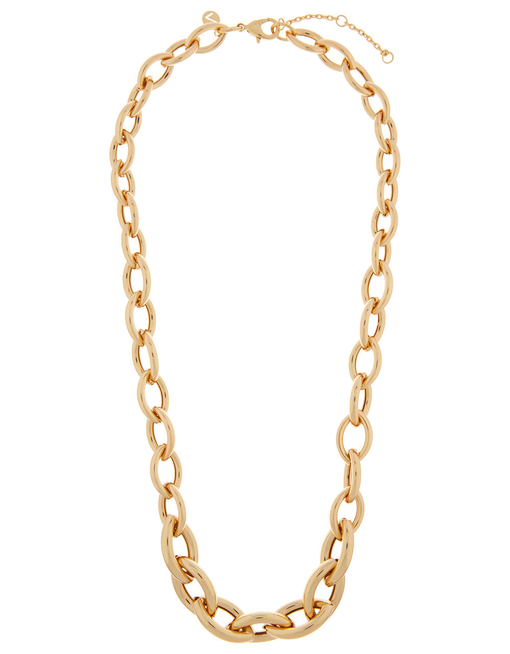 GoldPlated Chunky Oval Link Chain Necklace Z for Accessorize