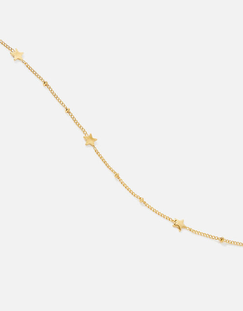 Gold-Plated Star Station Necklace, , large