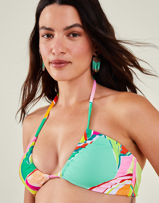 Abstract Print Bikini Top, Multi (BRIGHTS MULTI), large