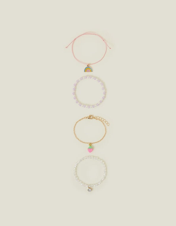 4-Pack Girls Spring Friendship Bracelets, , large