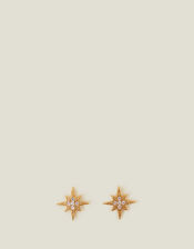 14ct Gold-Plated Sparkle Star Studs, , large