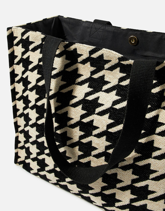 Textile Dogtooth Tote Bag, , large