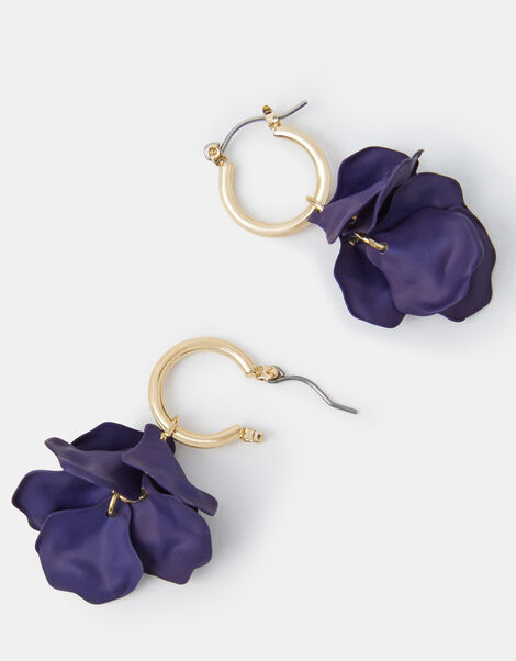 Enamel Flower Short Drop Earrings, , large