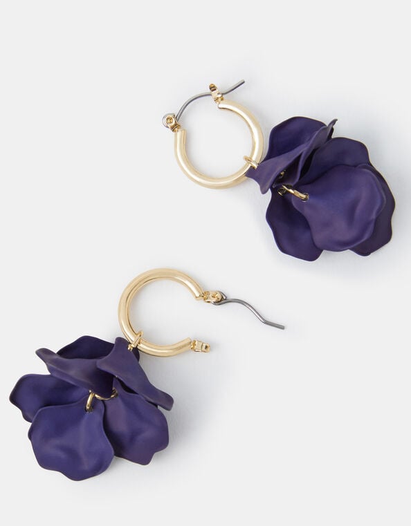 Enamel Flower Short Drop Earrings, , large