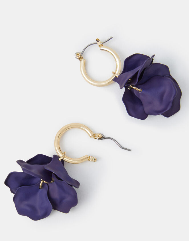 Enamel Flower Short Drop Earrings, , large