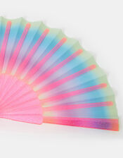 Girls Ombré Glitter Foldable Fan, , large