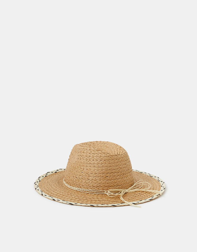 Mono Brim Fedora Hat, , large