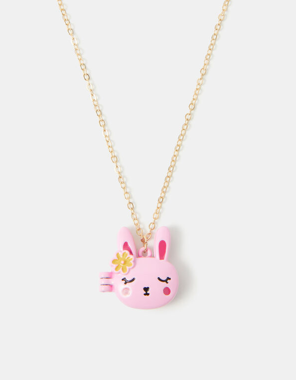 Girls Bunny Locket Necklace, , large