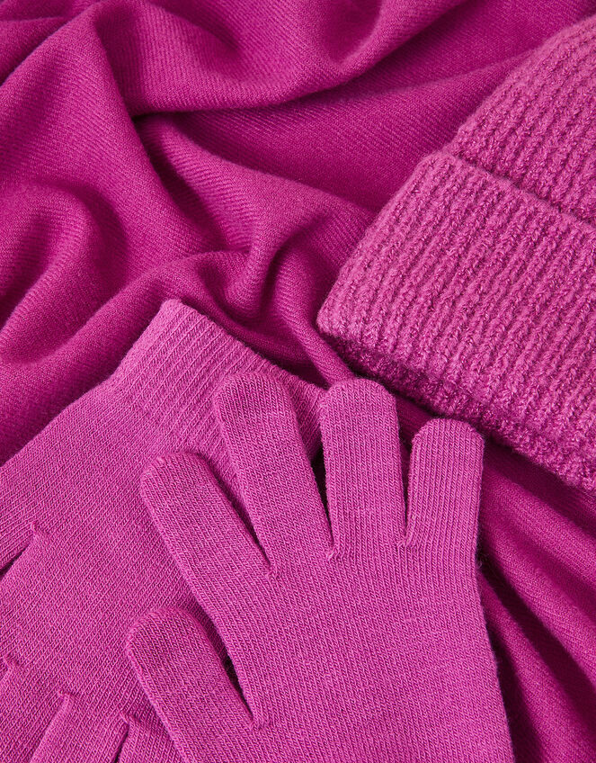 Super-Soft Hat, Gloves, and Scarf Set, Pink (PINK), large