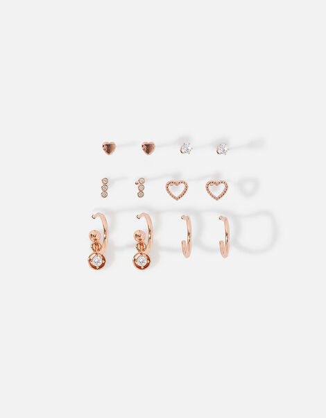 Rose Gold-Plated Sparkle Earring 12 Pack, , large