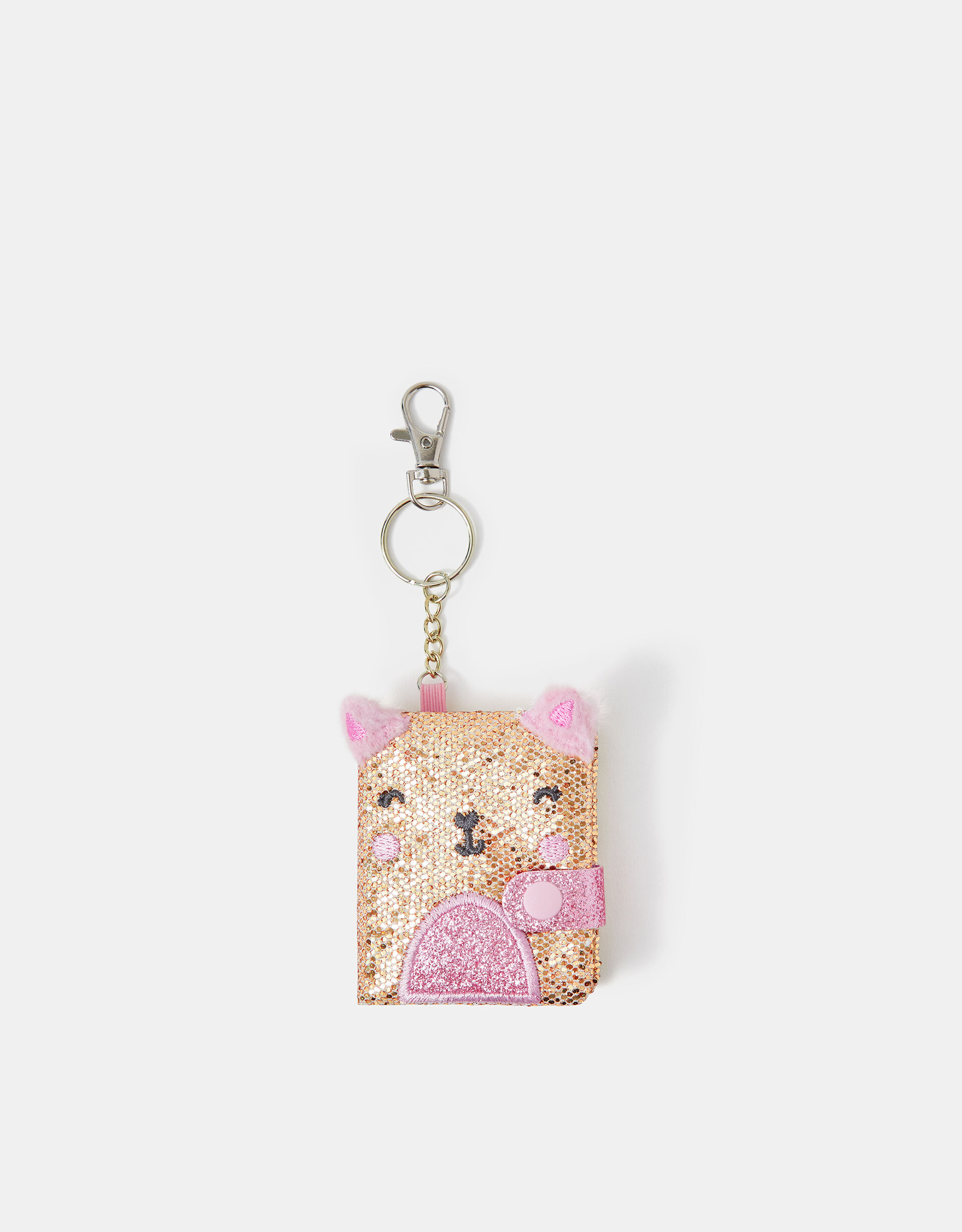 Girls Cat Notebook Keyring, , large