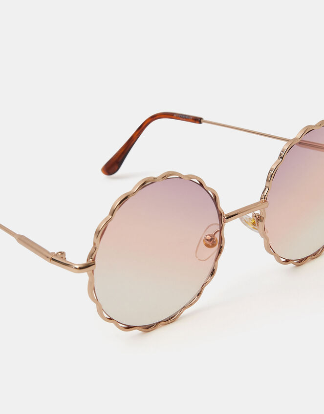 Round Flower Sunglasses, , large