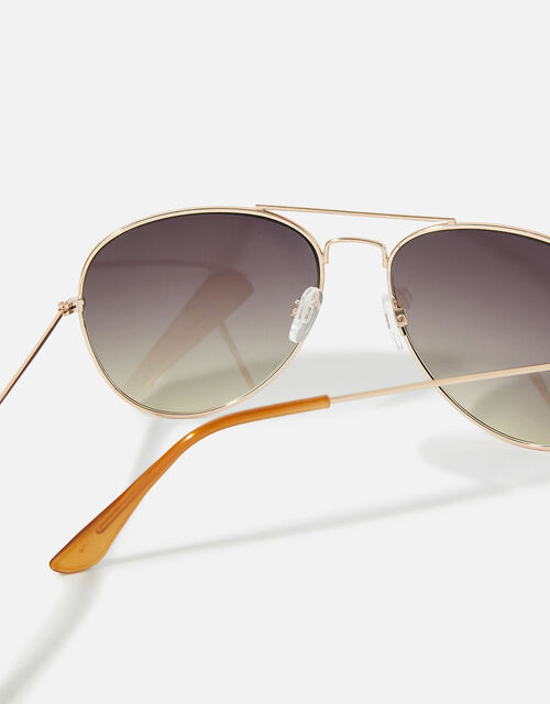 Chantal Aviator Sunglasses, Gold (GOLD), large
