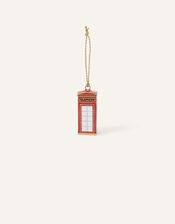 Enamel London Telephone Box Hanging Decoration, , large