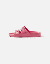 Buckle Footbed Sandals, Pink (PINK), large