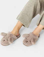 Puppy Mule Slippers, Tan (TAN), large