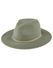 Packable Panama Hat, Green (KHAKI), large